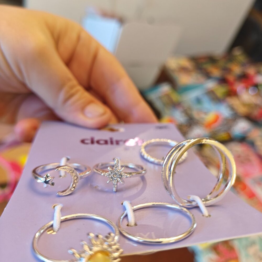 Claire's 6pc. Rings, silver - Picture 3 of 5